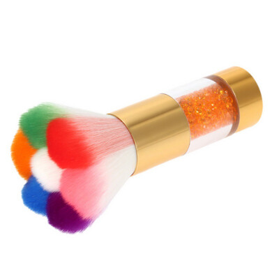 

Colorful Nail Art Dust Remover Brush Cleaner Brushes Acrylic UV Nail Gel Powder Rhinestones Makeup Foundation Tool