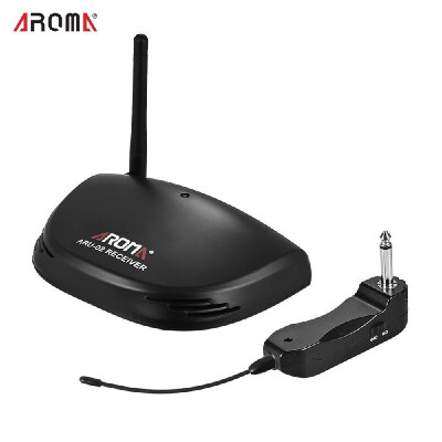 

Aroma ARU-02 Professional Rechargeable UHF Wireless Digital Audio Transmission Transmitter Receiver System with USB Cable for Guit