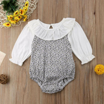 

Floral Newborn Infant Baby Girl Kids Long Sleeve Romper Jumpsuit Clothes Outfits