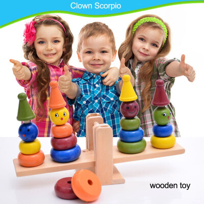 

Funny Wooden toy-Clown Scorpio for Children Early education toys