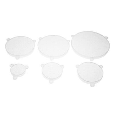 

6pcsset Silicone Round Leak-proof Cup Lid Stretch Lids Wrap Bowl Pot Cover