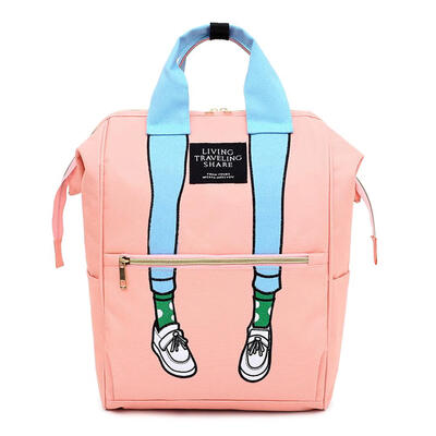 

Novelty Leg Decor Travel Backpacks Women School Bags Large Capacity Knapsac