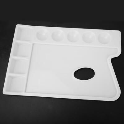 

Greensen Plastic PVC Thickening Rectangle Oil Watercolor Palette Acrylic Painting Color Pan