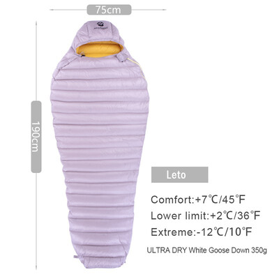 

AEGISMAX Outdoor Camp Ultra Dry White Goose Down Sleeping Bag 700FP Mummy Type Sleeping Gear Water Repellent Down