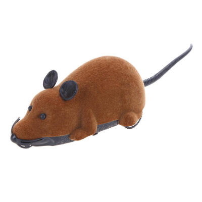 

Wireless Electric RC Flocking Rat Toys Pet Cat Play Remote Control Mouse