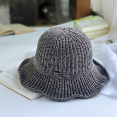 

Tailored Fashion Women Casual Chenille Thermal Woolen Hat Knitted Hat Bucket Hat Sun Cap