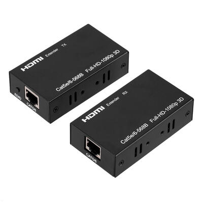 

60m HDMI Extender 1080P 3D Transmitter Receiver RJ45 Ethernet Converter