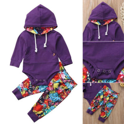 

AU Newborn Baby Girls Clothes Hoodie Romper BodysuitPants Leggings 2Pcs Outfit