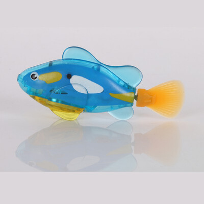 

Aquarium Decoration Fishing Plastic Toy Funny Swimming Robot Fish Electronic Lighting Battery Powered