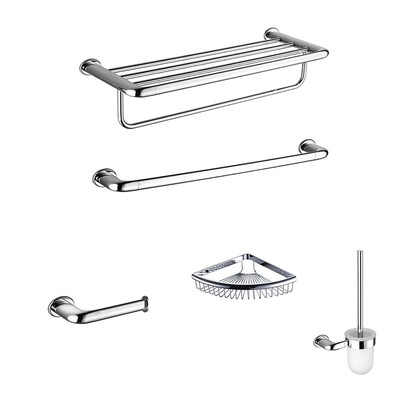 

LANGPAI bathroom towel rack five-piece triangle basket towel rack single rod paper towel holder toilet brush 658 6210
