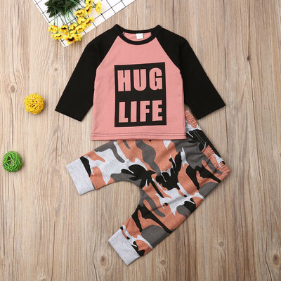 

Newborn Baby Boy Clothes Long Sleeve T Shirt TopsPants Leggings 2PCS Outfits