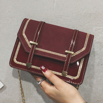 

Chic bag girl 2019 new fashion retro chain square bag simple fashion fairy oblique satchel bag