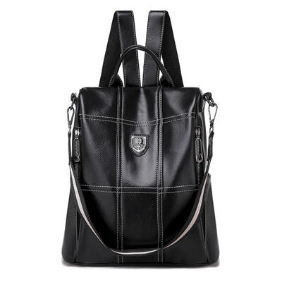 

New Fashion PU Leather Backpack Women Shoulder Bag Wild Travel Casual Anti-theft Multi-function School Messenger Bag