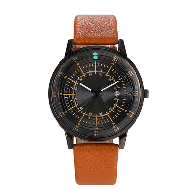 

Gobestart Fashion Business Simple Multi Scale Dial Calendar Belt Pin Buckle Quartz Watch