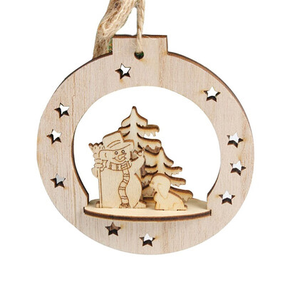 

Christmas Present Tree Star Shaped Wooden Xmas Party Hanging Pendant Decoration size Christmas Tree
