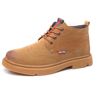 

Joker Martin boots mens England wild trend carved Brock leather boots casual high help tooling boots