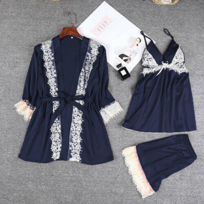 

Fashion Women Sexy Satin Silk Sleepwear Pajamas Nightdress Lingerie Night Dress
