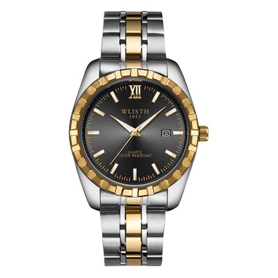 

Mens&womens casual calendar watch luminous waterproof business couple steel belt watch custom