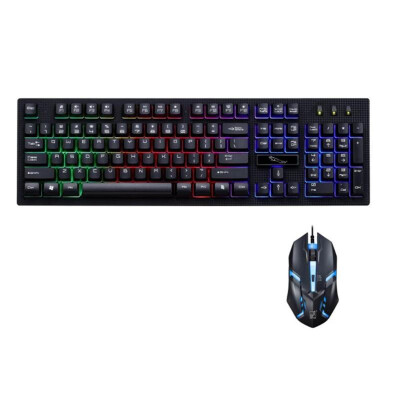 

G20 USB Wired 104 Keys 7-Color Backlit Gaming Keyboard 1600DPI Mouse Set