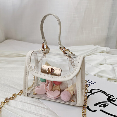 

Tailored Children Contrast Transparent Shoulder Messenger Bag Coin Purse Pack For Child