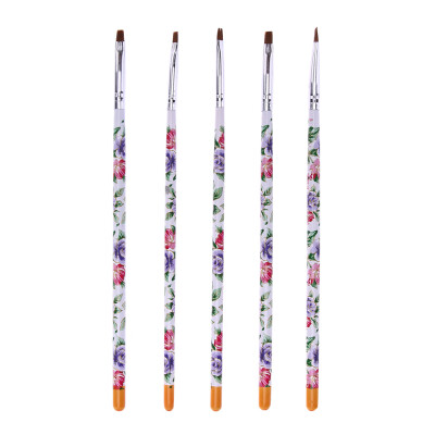 

5pcs Nail Art Design UV Gel Dotting Painting Drawing Pen Polish Brush Set