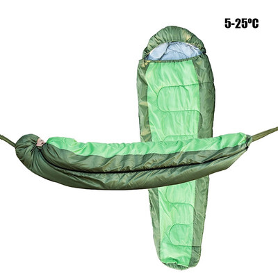

Sleeping bag type hammock detachable thickening Spring autumn winter warm waterproof hooded Camping hammock with Hammock Straps