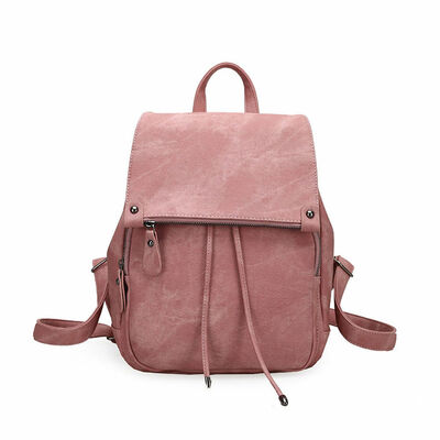 

2019 New Style Hot Fashion Girls School Backpack Travel Leather Rucksack Shoulder Casual Solid Zipper Bags