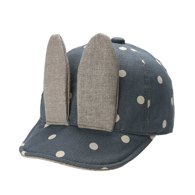 

Cute Rabbit Ears Denim Baseball Cap Baby Kids Child Sun Hat Peaked Cap