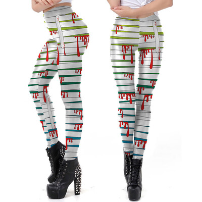 

Tailored Women Casual Happy Halloween Blood Bandage Leggings Skinny Stretchy Pencil Pants