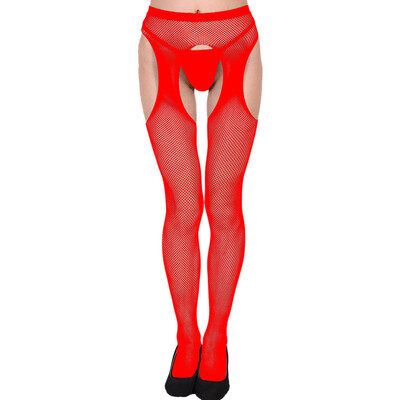 

Toponeto Women Sexy Fishnet Open Soft Tights Lingerie Transparent Erotic Lace Bodysuit