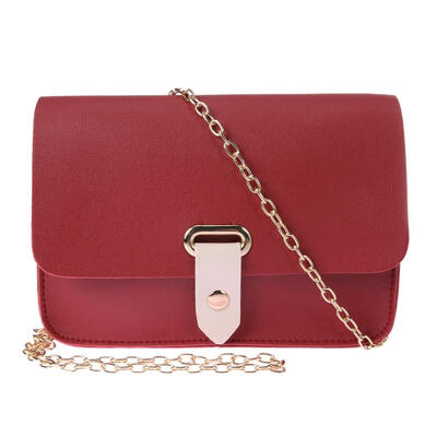 

Simple PU Leather Women Shoulder Bag Girls Casual Flap Chain Crossbody Bags