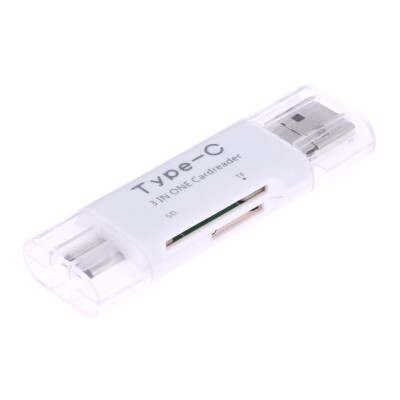 

3 in1 Type-C MICRO USB20 OTG Card Reader Phone Adapter for Laptop