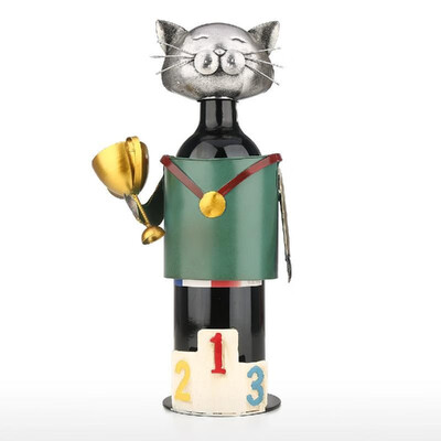 

Champion Cat Wine Holder Vintage Pickup Cat Wine Bottle Holder Statue or Decorative Wine Rack
