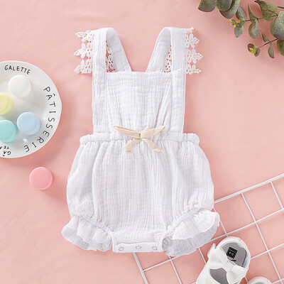 

Newborn Infant Baby Girl Lace Floral Romper Bodysuit Sleeeless Clothes Outfits