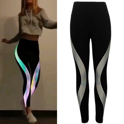 

Tailored Women Neon Rainbow Leggings Fitness Sports Gym Running Yoga Athletic Pants