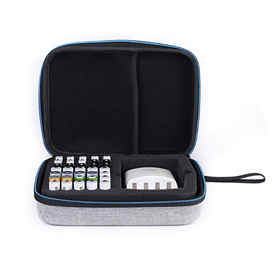 

EVA AA Battery Accessories Carrying Bag Charger Charging Cable Storage Box Hard Case for AAA Battery Partition Design with Zipper