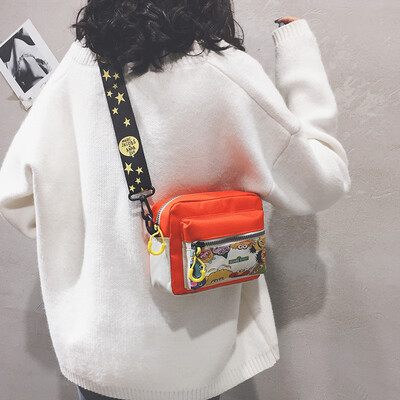 

Sesame Street bag female 2019 new Korean version of the wild cartoon Harajuku student bag broadband canvas shoulder Messenger bag