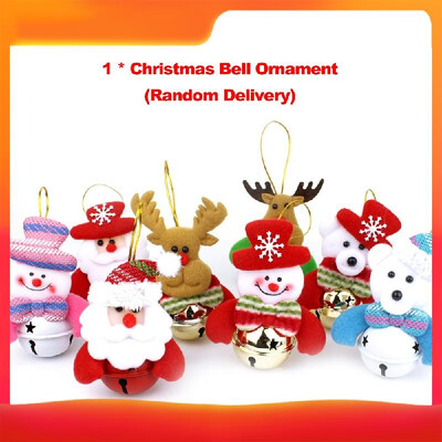 

Christmas Doll Bells Christmas Tree Ornaments Hanging Pendant Decorations Bells Santa ClausSnowmanBearElkRandom Style