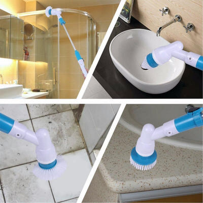 

360 Degree Spin Turbo Cordless Rechargeable Hand Held Power Scrubber Electric Household Multi-function Cleaning Brush Tool
