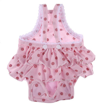 

Dog Strap Sanitary Physiological Pants New Cotton Dots Print Pet Underwear