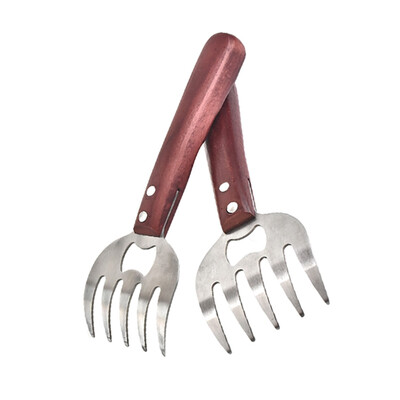 

2PCSSet Outdoor Bear Paws Forks Kitchen BBQ Tool Multi-Functional Meat Divider Claws Holder Handler Tongs Pull Shred Shredder