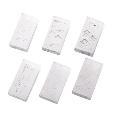 

6 Set DIY 3D Silicone Nail Art Decortive Acrylic Cabochon Design Mold