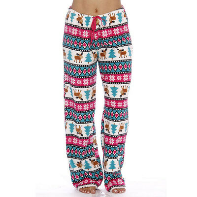 

Women Christmas Pajama Pants Soft Animal Printed Sleep Trousers Loose Casual
