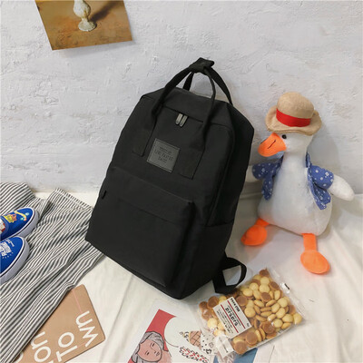 

Ins bag female Korean high school students Joker small fresh Mori antique canvas backpack