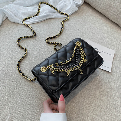 

Advanced sense bag female bag new 2019 fashion foreign gas chain shoulder bag wild ins popular slung small bag