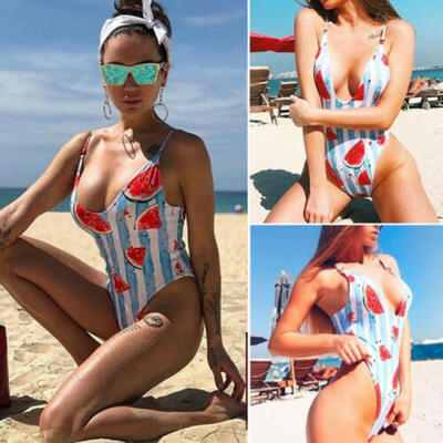 

Womens Sexy Thong Swimsuit Bodysuit One-piece Swimwear Leotard Dancewear