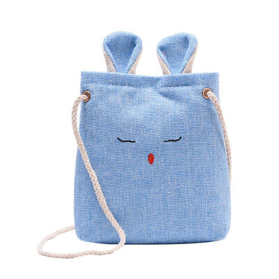 

Cute Rabbit Cartoon Cotton Linen Small Shoulder Bags Women Messenger Bag