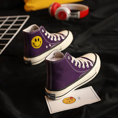 

Comet EVENSTAR ins street sneakers womens high shoes shoes chic couple shoes smiley shoes