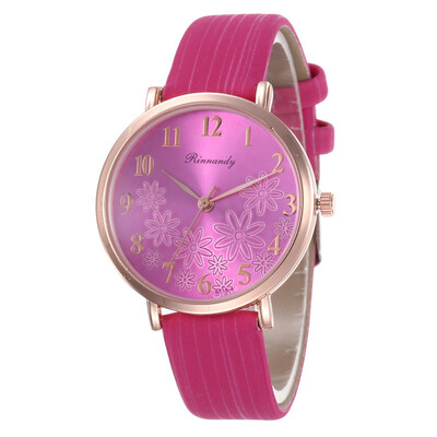 

Summer womens leather strap pattern dial digital watch student fashion watch