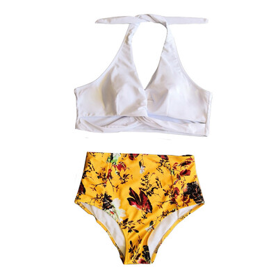 

Roseonmyhand Women Bikini Push-Up Padded Printing Swimwear Swimsuit Set Bathing Beachwear